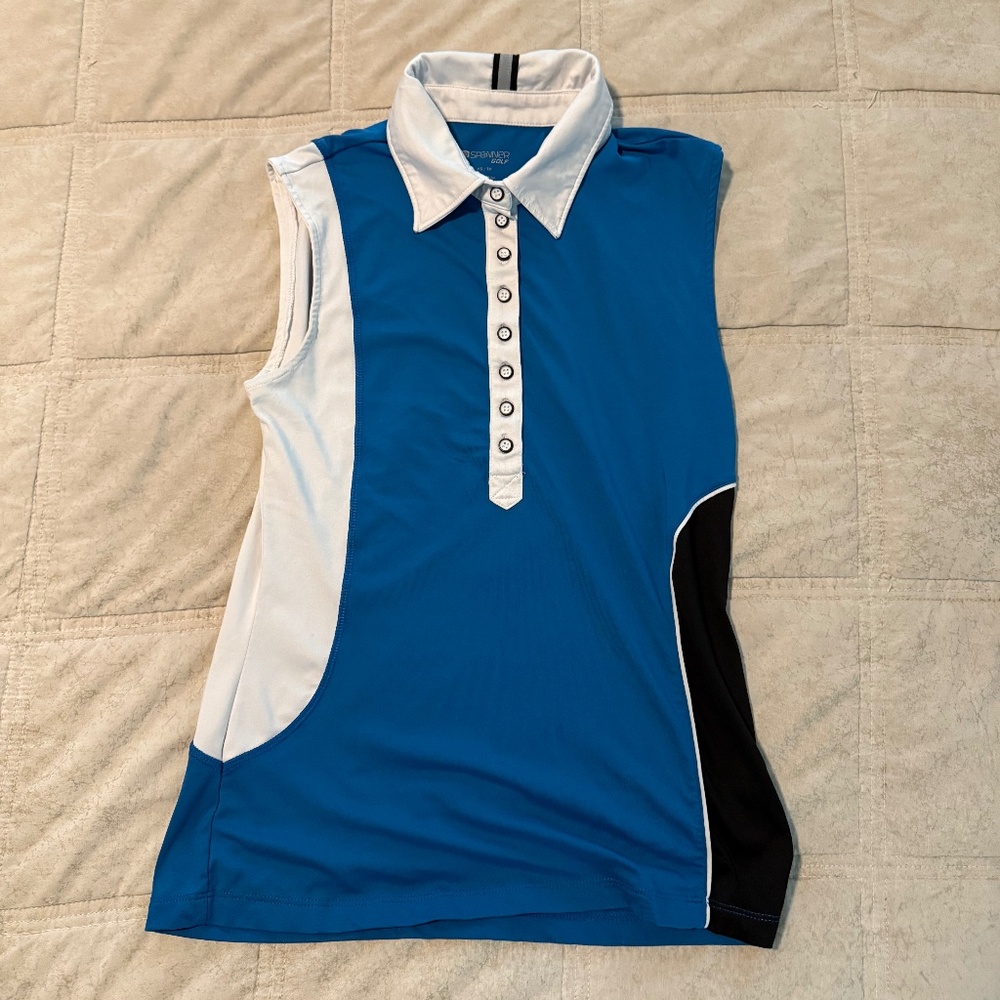 Spanner Golf Sleeveless Collared Top XS